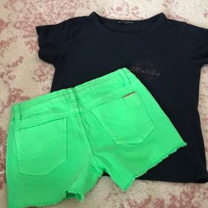 SALE 🍀Hudson lime green cutoffs size 14